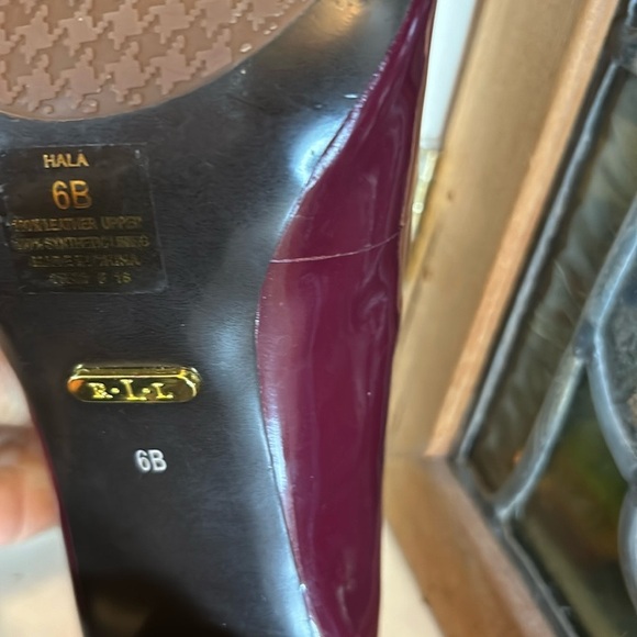 LAUREN by Ralph Lauren maroon leather heels. Size 6 B. New without tags - Picture 7 of 7